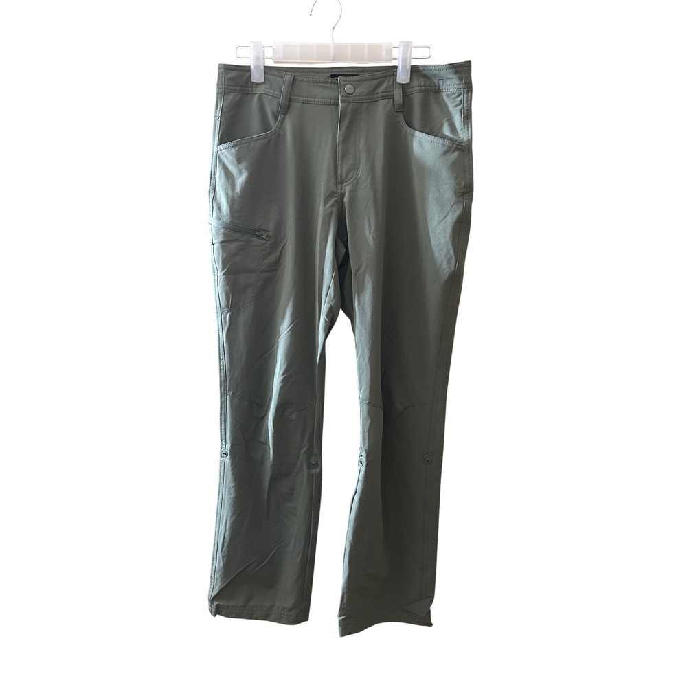 CQR Womens Tactical Hiking Pants Olive Green Convertible Roll Up Cargo‎ Size 8 S